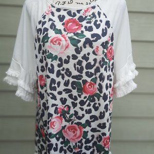CELLABIE FLORAL TOP RAGLAN L